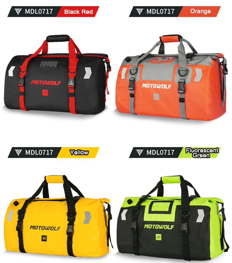 Waterproof Motorcycle Tail Bag 40/66L KTM BMW Yamaha Moto Luggage High Capacity