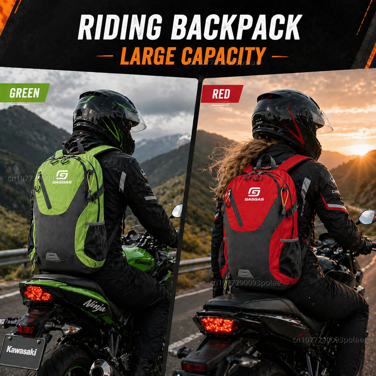 Backpack GASGAS Motorcycle Enduro MX Off Road Travel Riding Bag Commuting Gift