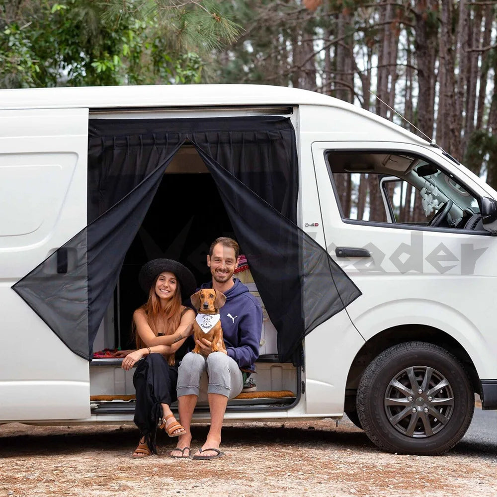 Universal Van camper Magnetic Sliding Door Mosquito Fly Net Mesh Screen