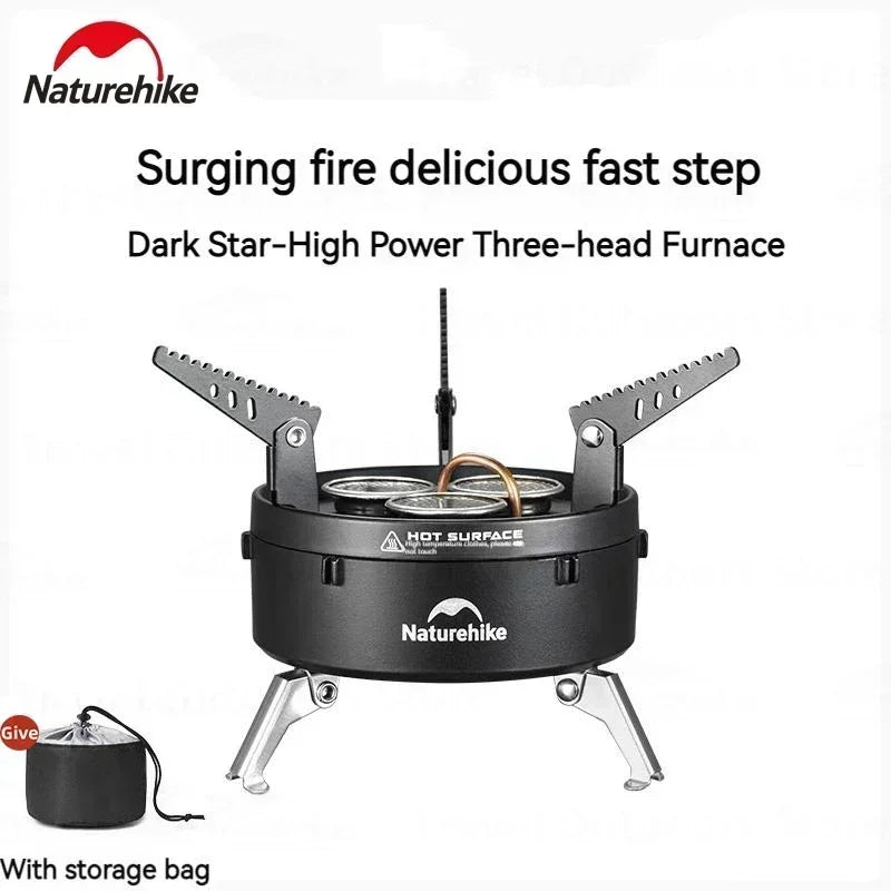 Dark Star Gas Stove Camping compact folding Portable Outdoor 3x Burner