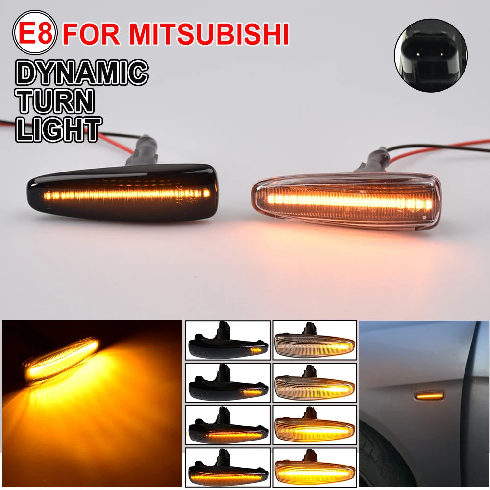 LED Dynamic Side Marker Turn Signal Light For Mitsubishi Lancer Evo X Outlander