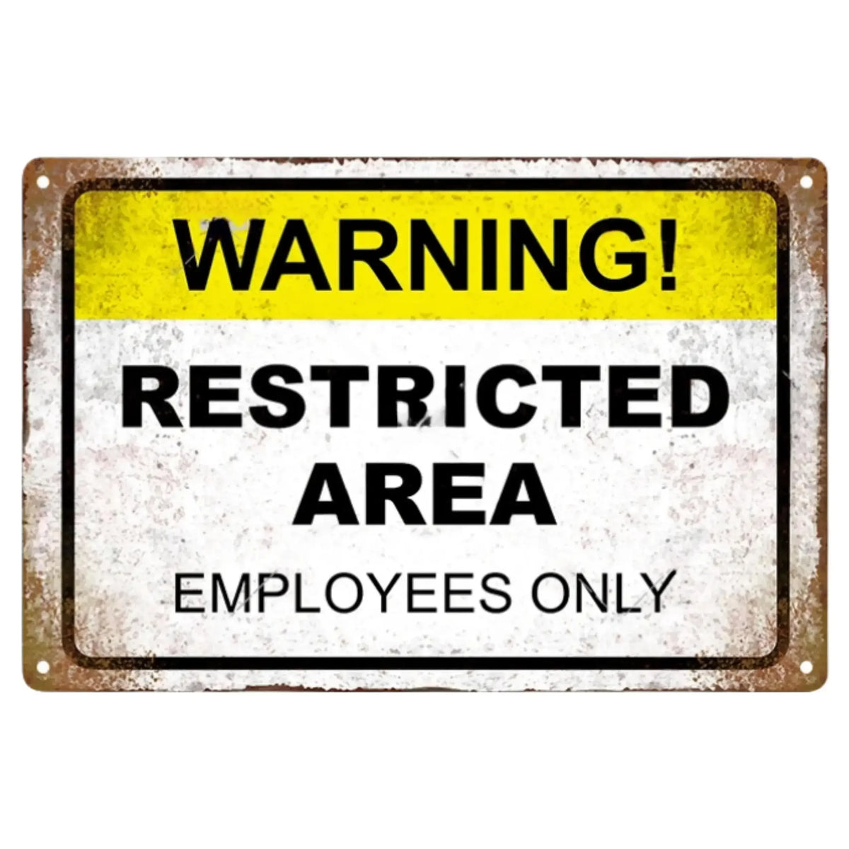 Vintage Caution Notice Zone Keep out Metal Sign, Danger, Mancave, Garage, Gift