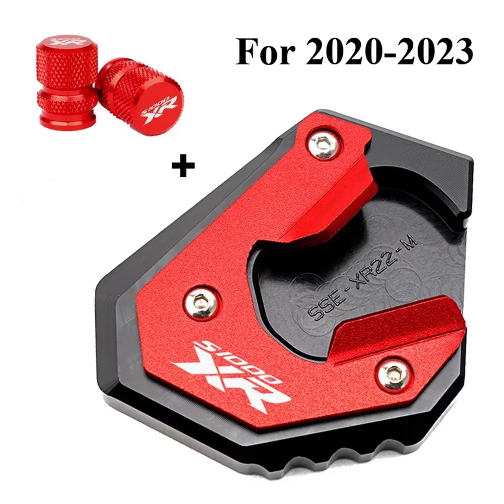 Kickstand Extension Pad Foot For BMW S1000XR 2017-2026  Valve Caps CNC Aluminum