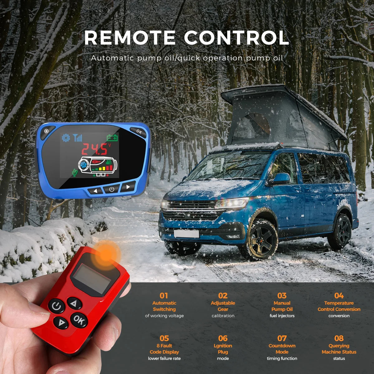 Sunster 8KW 12V Diesel Air Heater – Powerful, Efficient & Low Noise Camper Car