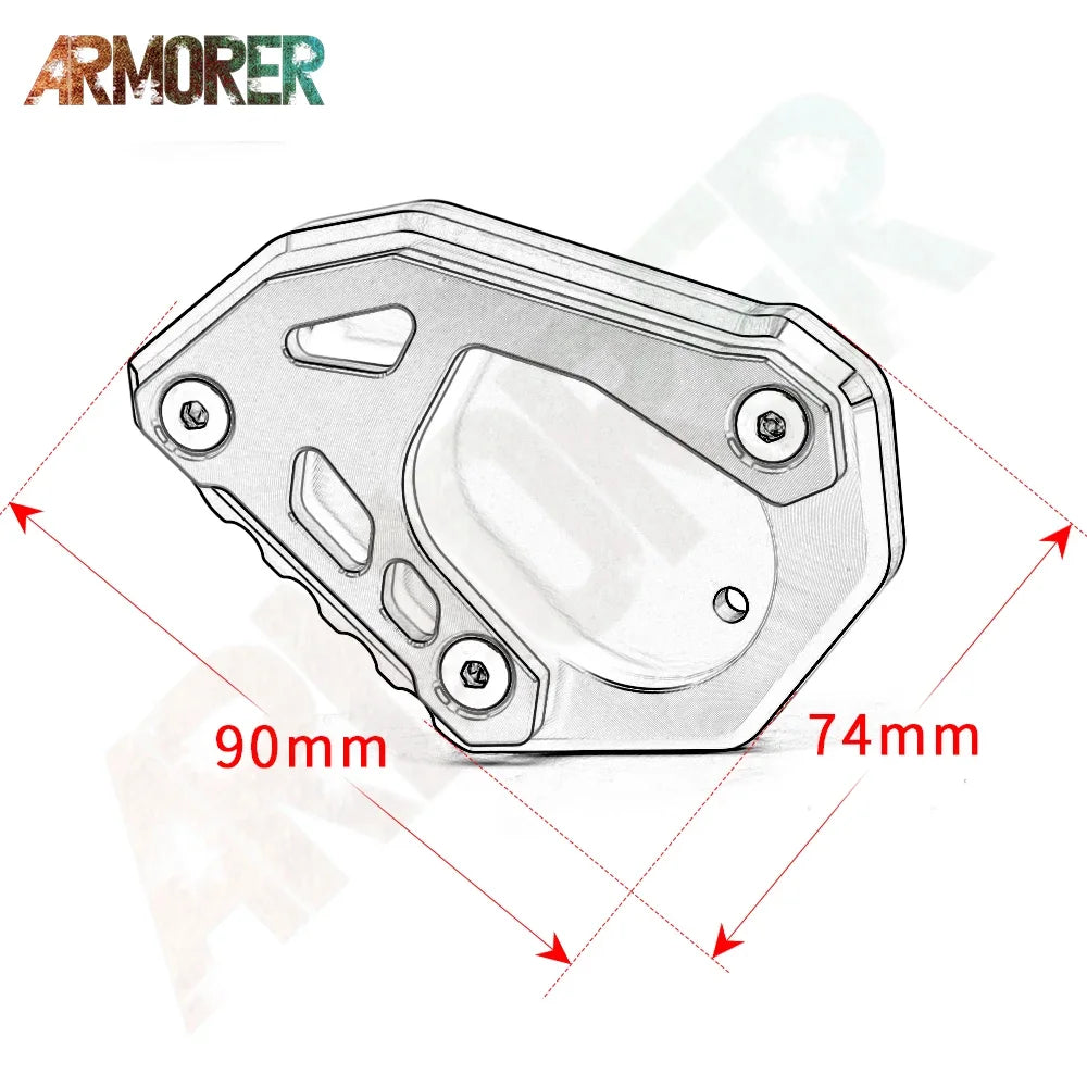 KTM 690 SMC R Enduro R 2022 Side Stand Extension Pad CNC Aluminum Support Plate