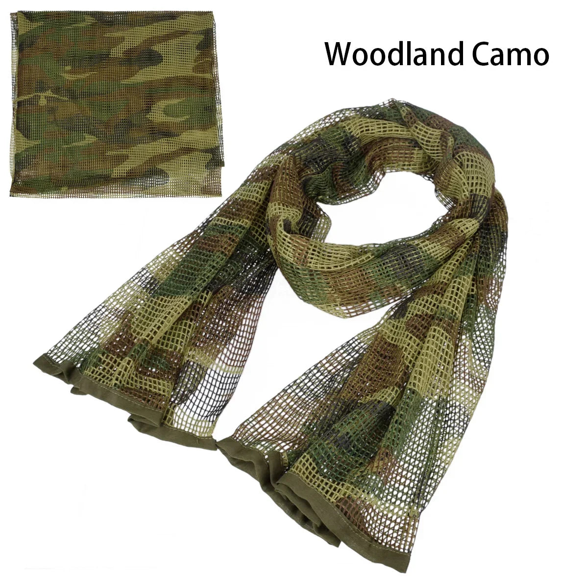 Tactical Cotton Scarf Mesh Neck Keffiyeh Camouflage Face Sniper Veil for Hunting