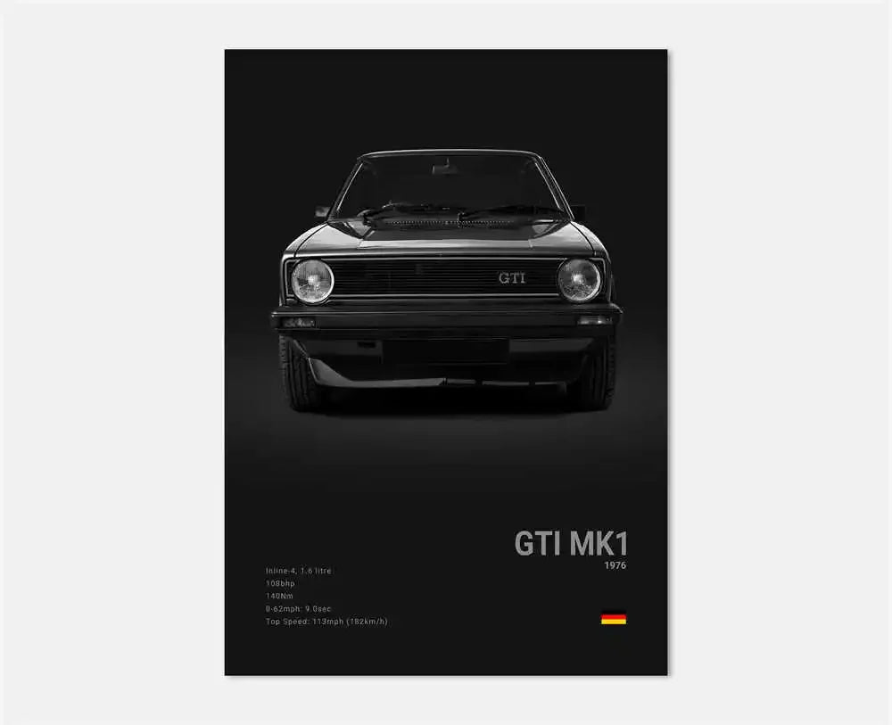 Pop Art Black Luxury Supercar Canvas Poster Wall  Home Mancave Decor Ghost GT RS