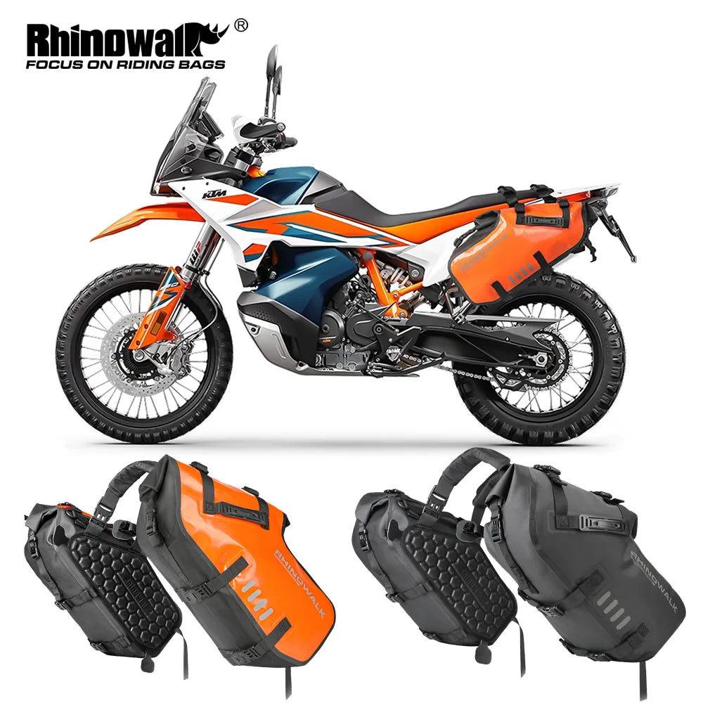 Rhinowalk Motorcycle Side Bags 100% Waterproof 18L/28L/48L Large-Capacity Panniers