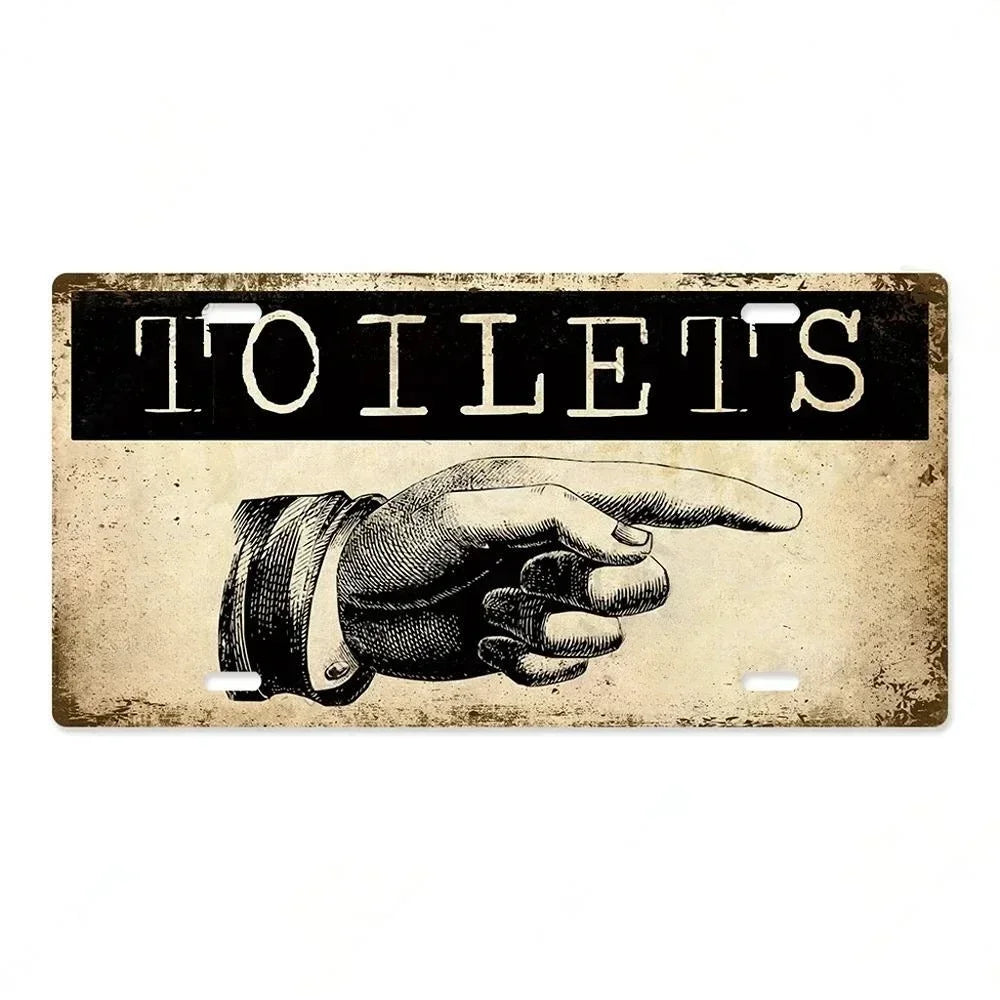 Vintage style Restroom Metal Sign Plaque Plate for Bar, Club, Toilet, Bathroom