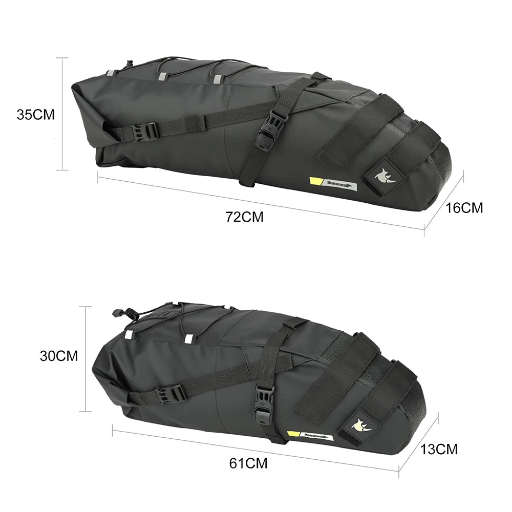 Waterproof Bicycle Saddle Bag Rear Pannier MTB Road Bike Tail Bag 10L 13L