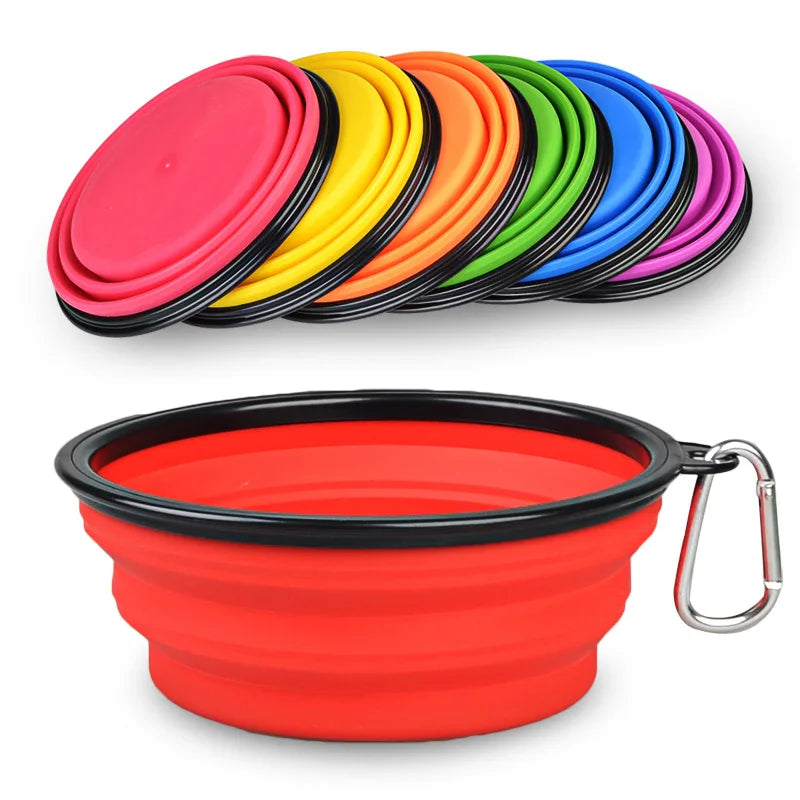 Portable Collapsible Dog Bowl 350ml –  Travel Pet Feeder, Water Dish, keep in Car
