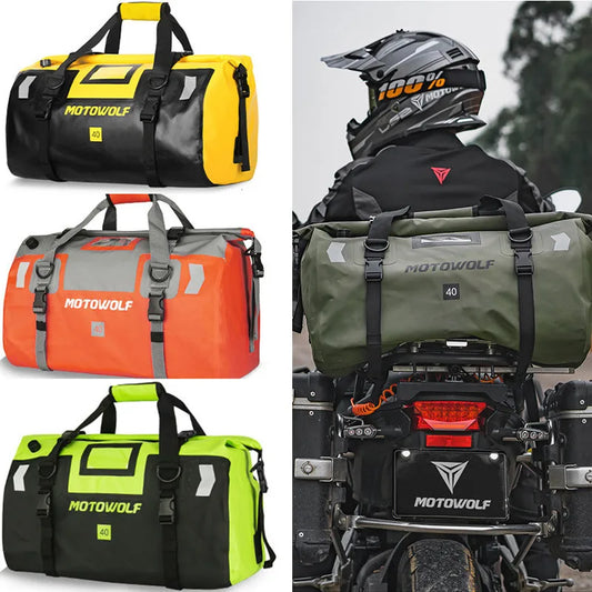 Waterproof Motorcycle Tail Bag 40/66L KTM BMW Yamaha Moto Luggage High Capacity