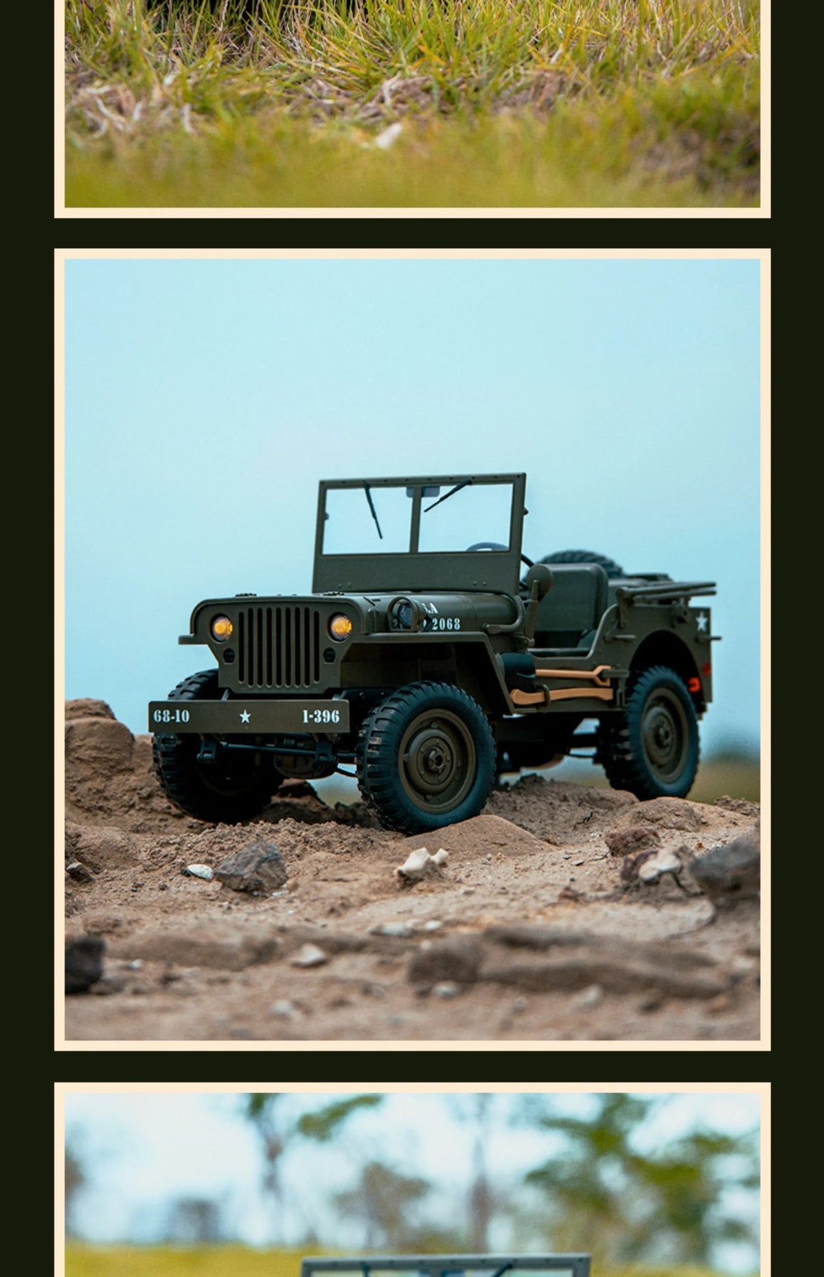 JJRC C8815 1/10 4WD RC Military Jeep style Truck RTR Off-Road Crawler upto 100m