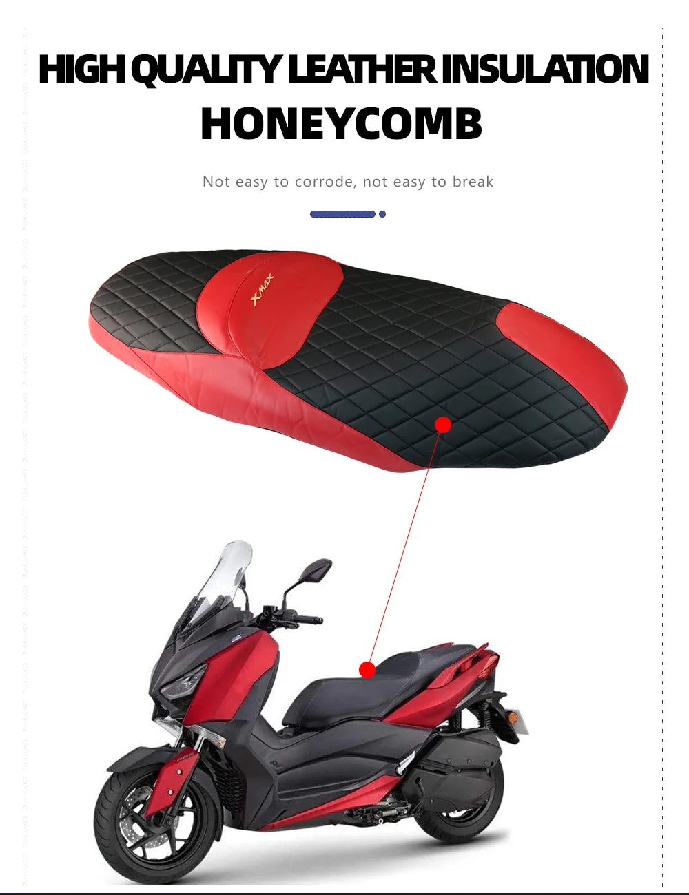 Yamaha XMAX 300 125 250 400 Seat Cushion Leather Cover Protector 2013-2022