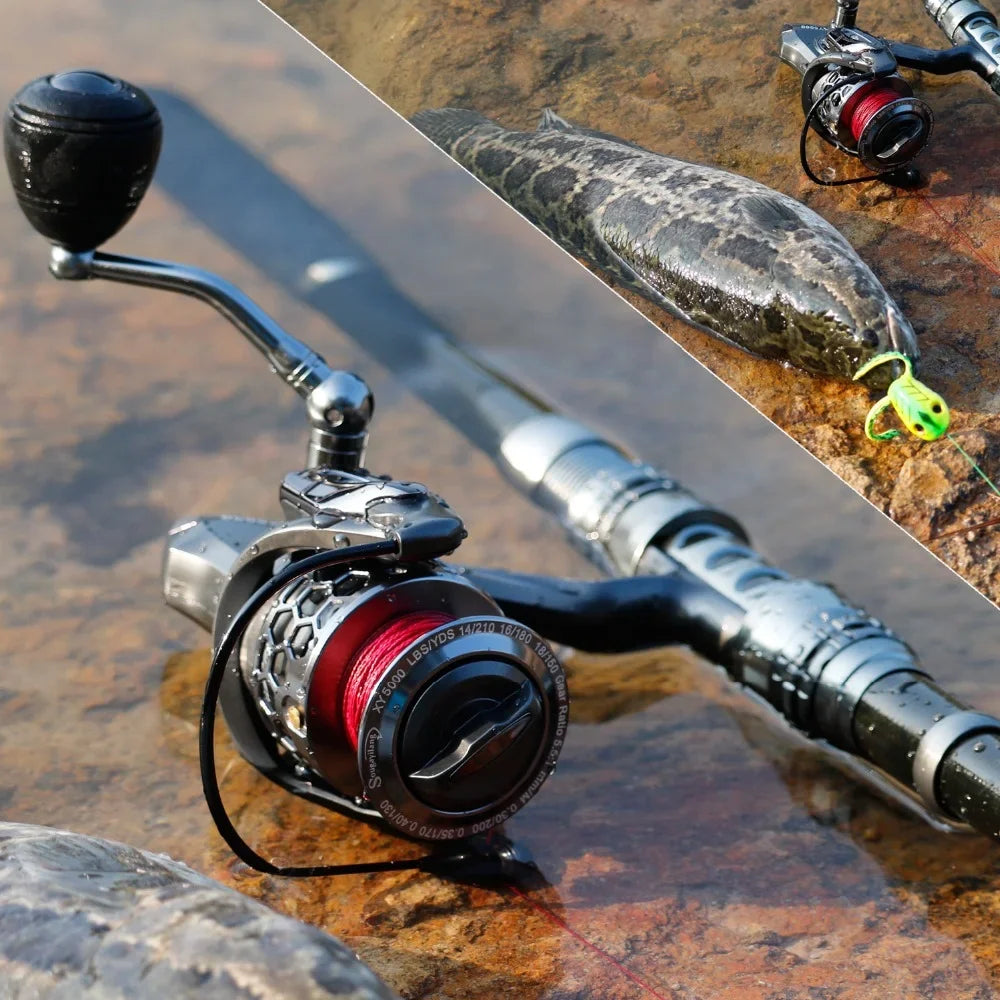1.8-3.3m Carbon Fiber Telescopic Fishing Rod & Reel Combo, Compact - keep in Car
