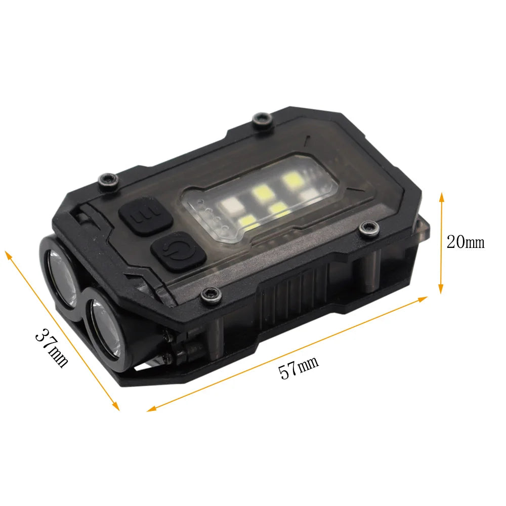 Tactical FAST MICH Helmet Light USB Rechargeable Flashing Signal Waterproof Lamp