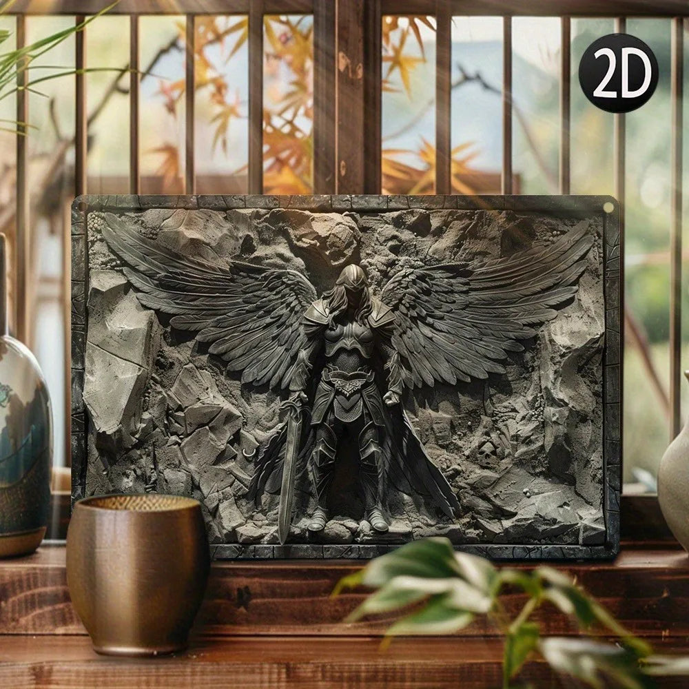 Vintage 3D Effect Medieval Style Metal Plaque, 2D Garage Man Cave 6 Designs