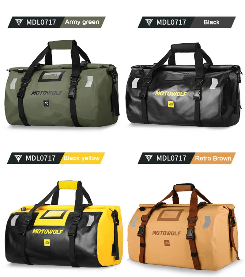 Waterproof Motorcycle Tail Bag 40/66L KTM BMW Yamaha Moto Luggage High Capacity