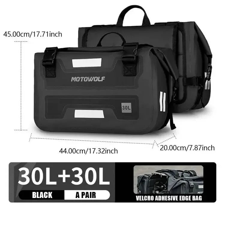 Waterproof Motorcycle Saddlebags 40L 60L 66L Luggage Touring Adventure IP68