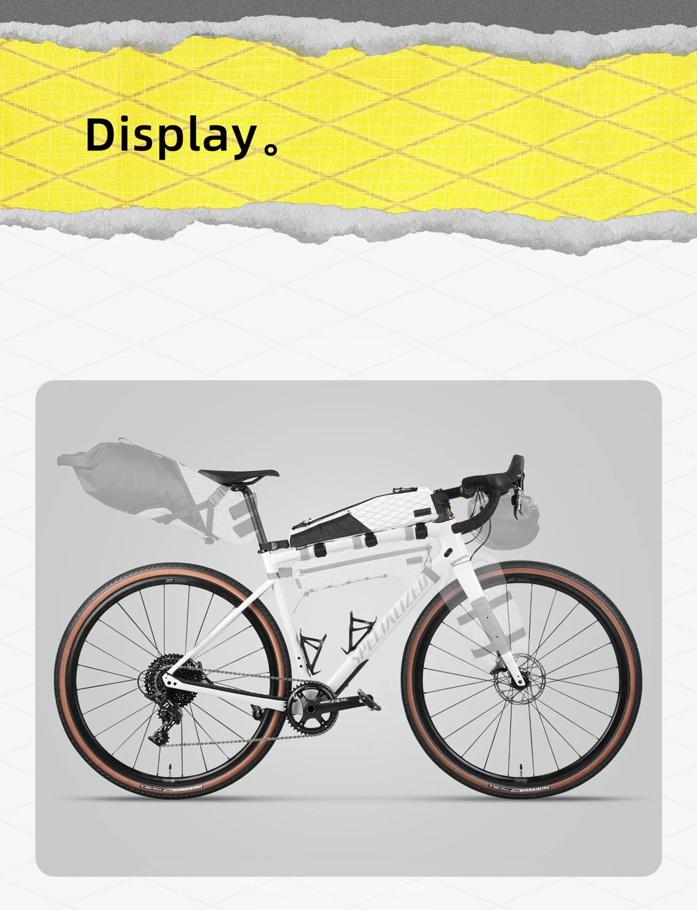 Rhinowalk 2.1L Waterproof Bike Top Tube Bag MTB Gravel Frame Storage Pouch