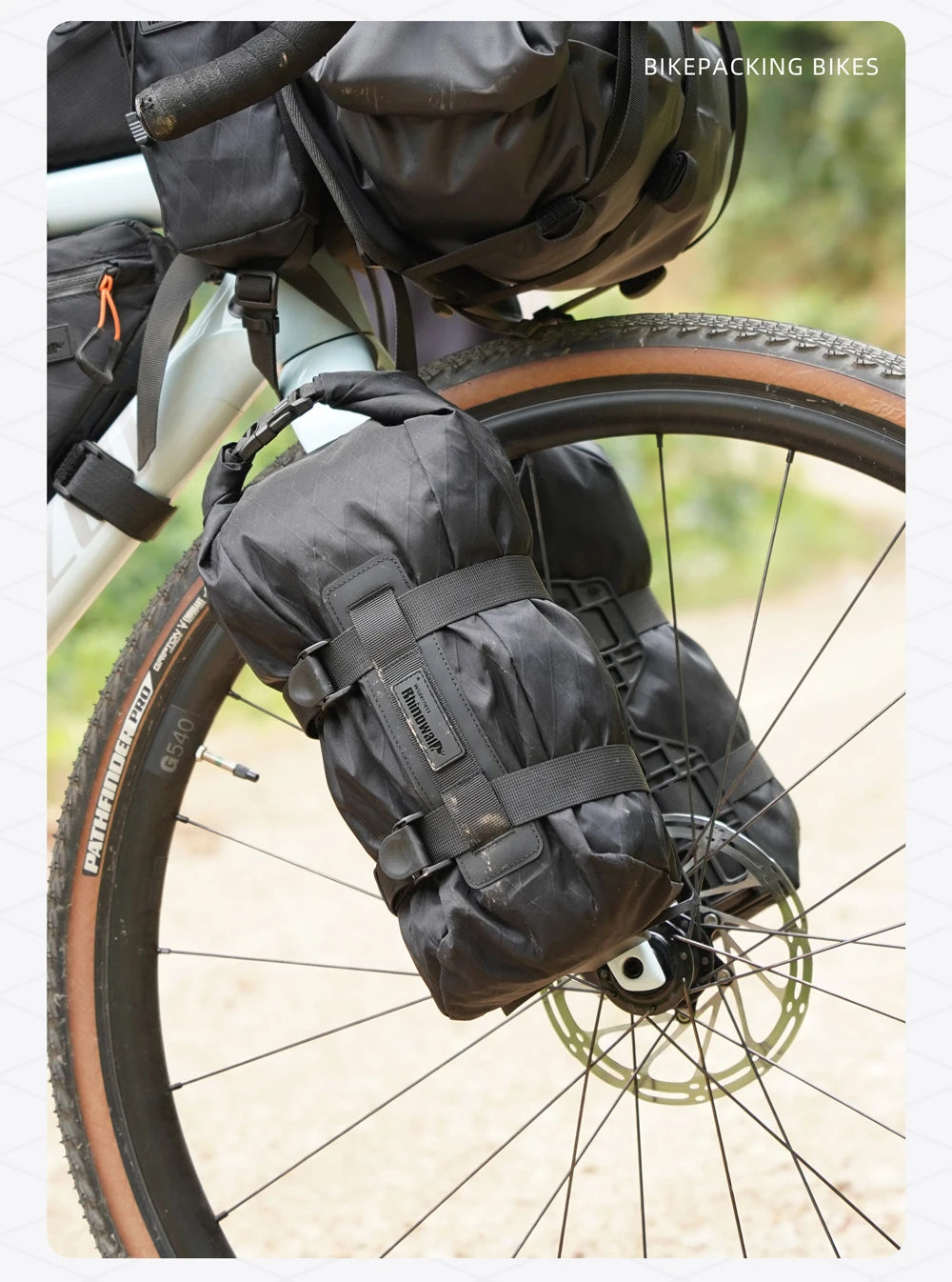 Rhinowalk 6.5L Bike Fork Bag Waterproof Roll Top Front Rack Pack MTB Cycling
