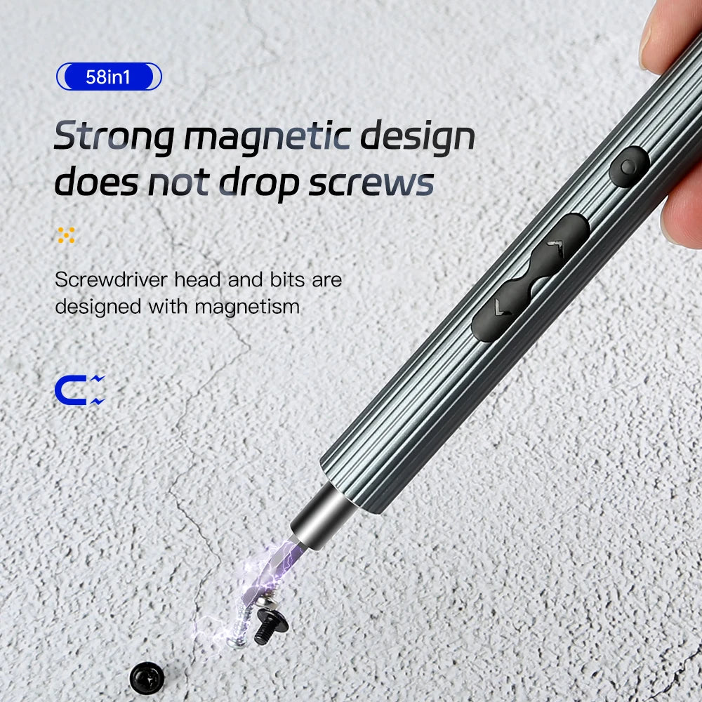 58-in-1 Electric Precision Screwdriver Set – Rechargeable Mini Repair Kit