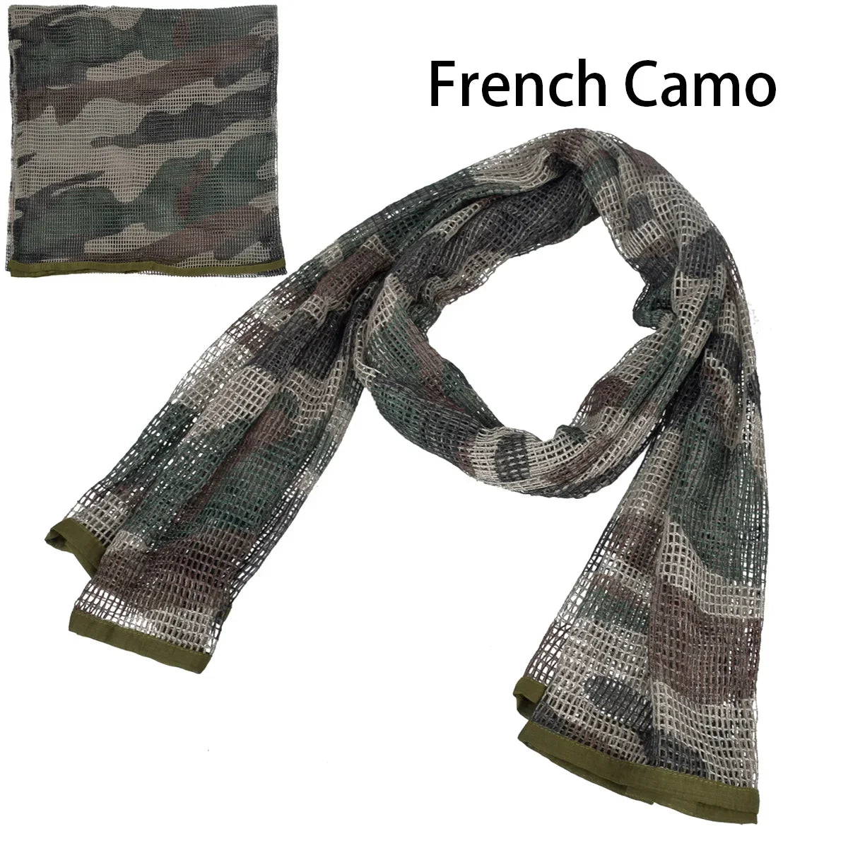 Tactical Cotton Scarf Mesh Neck Keffiyeh Camouflage Face Sniper Veil for Hunting