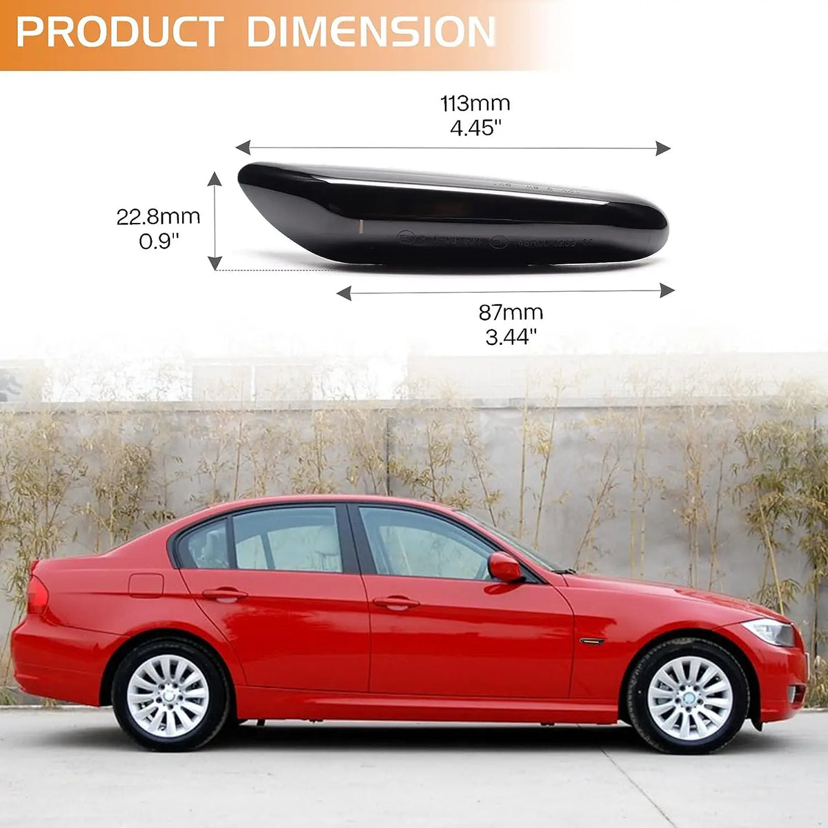 2pcs BMW LED Dynamic Side Marker Turn Signal Sequential Blinker Series 1,3,5, X1, X3