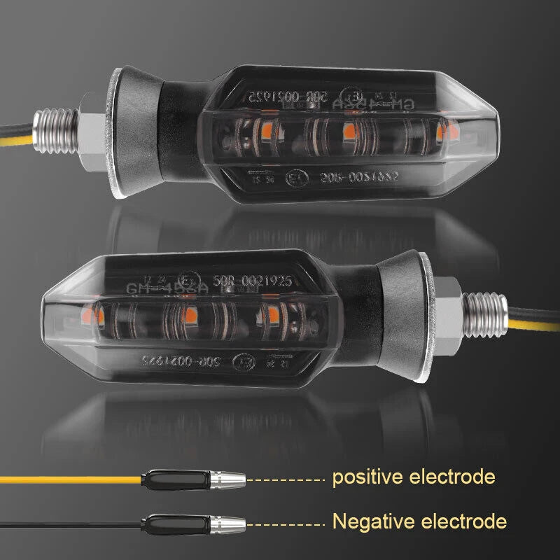 2/4PCS 12V LED Mini Bullet Turn Signal Brake DRL Lights for Honda Suzuki