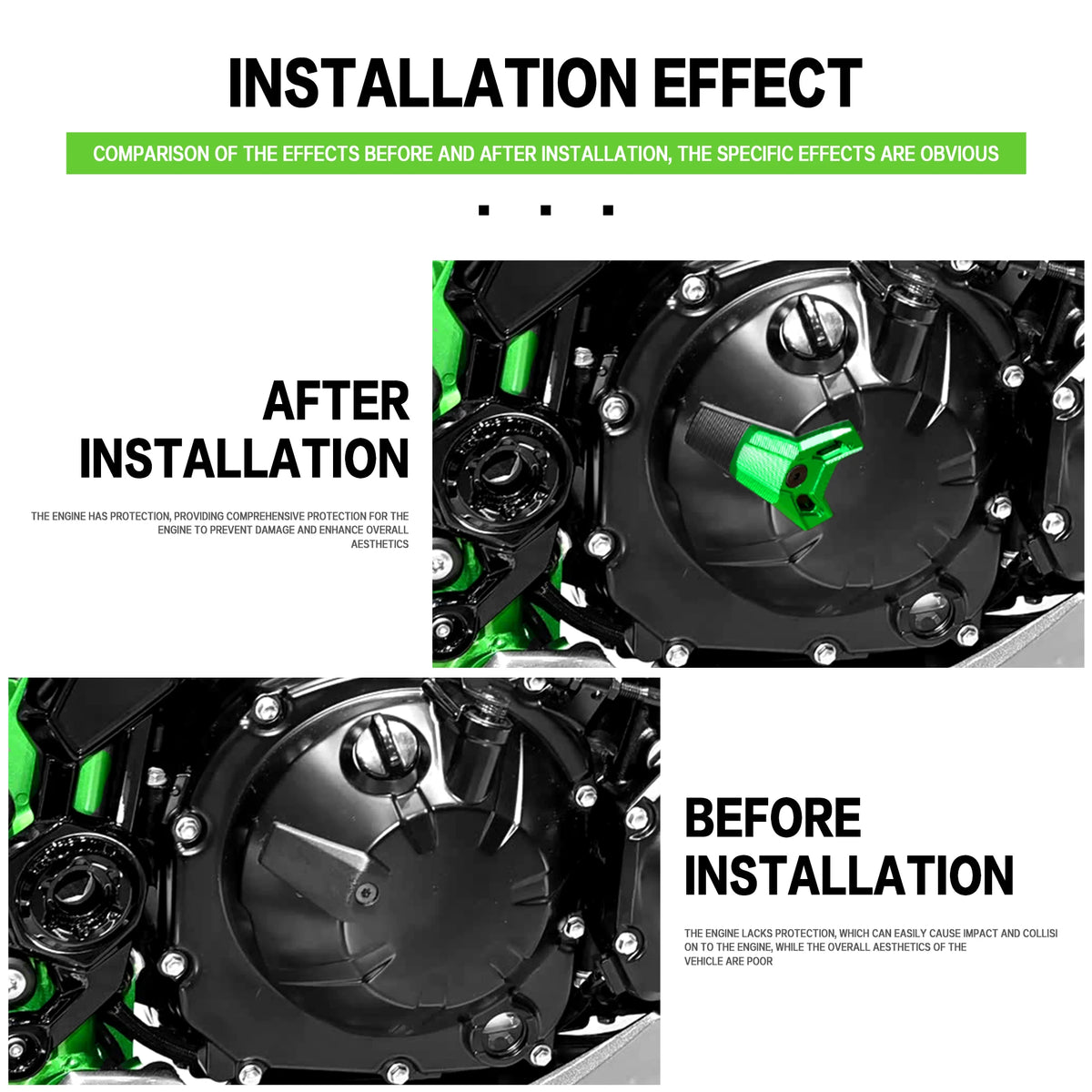 Kawasaki Z900 Engine Cover Protector CNC Aluminium Guard 2017-2026 Z 900