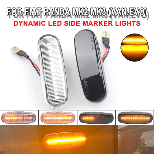LED Dynamic Side Marker Turn Signal Lights Fiat Panda Doblo Punto Arbarth