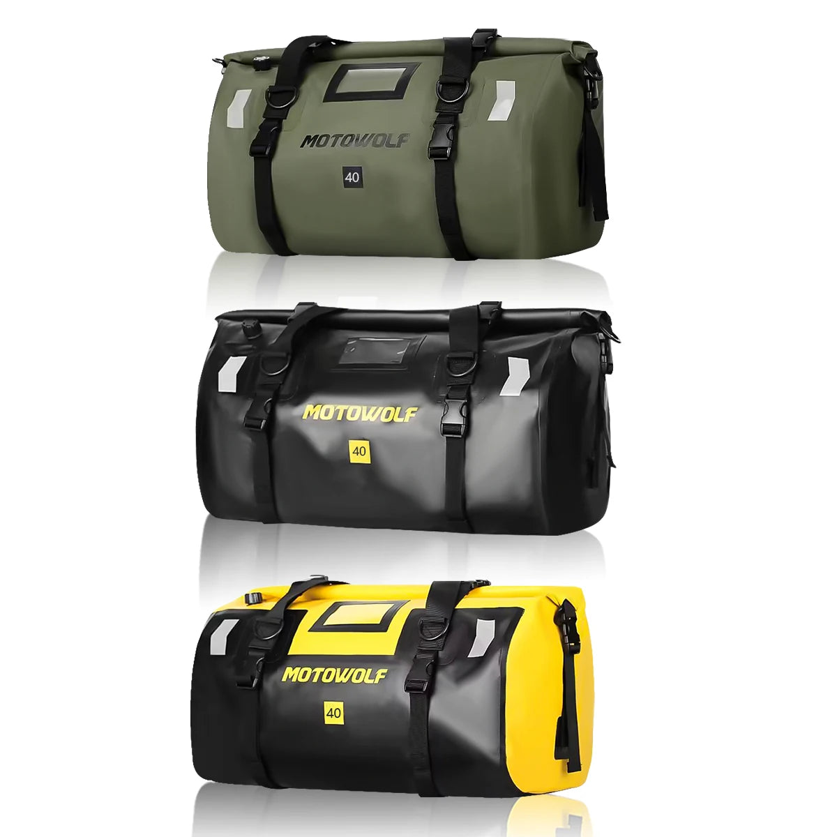 Motorcycle Waterproof Dry Bag 40L 66L Luggage Roll Pack Tail Seat Bag Holdall