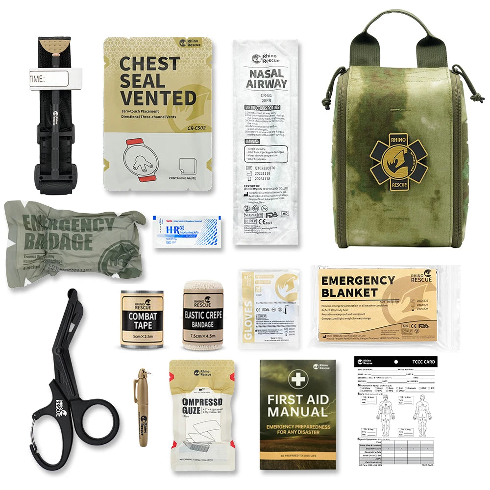 Rhino Rescue 002M First Aid Kit IFAK Molle Pouch Tactical Survival Gear