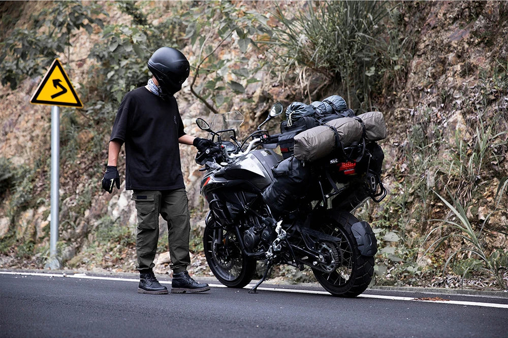 Rhinowalk Motorcycle Waterproof Tail Bag Expandable Luggage 19L-80L
