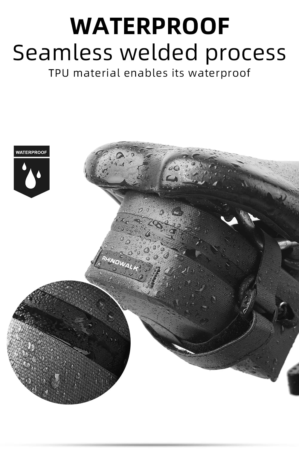 Ultralight Waterproof Bike Saddle Bag 0.4L Compact Rear Seatpost Bike Tail Pouch