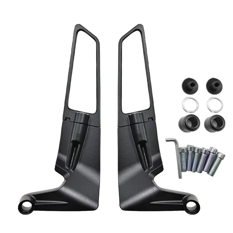 Kawasaki Z900 Z1000 Z800 Z750 Z650 Z400 Carbon Wing Rear View Mirrors Pair