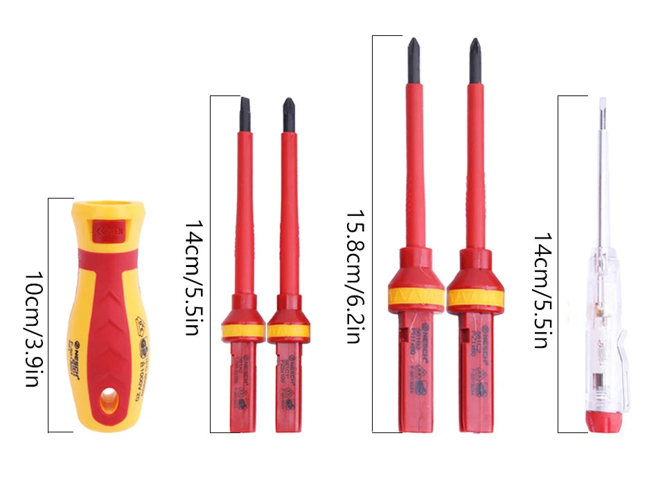 13pcs 1000V VDE Insulated Screwdriver Electrician Kit Magnetic Bits