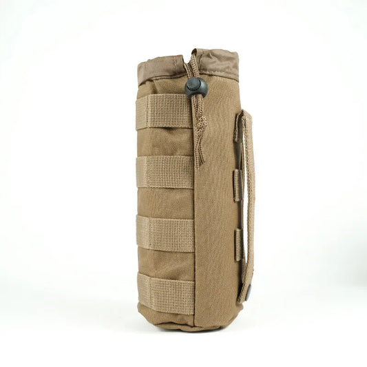 Tactical Water Bottle Bag MOLLE 600D Nylon Khaki Pouch Outdoor Hiking Airsoft