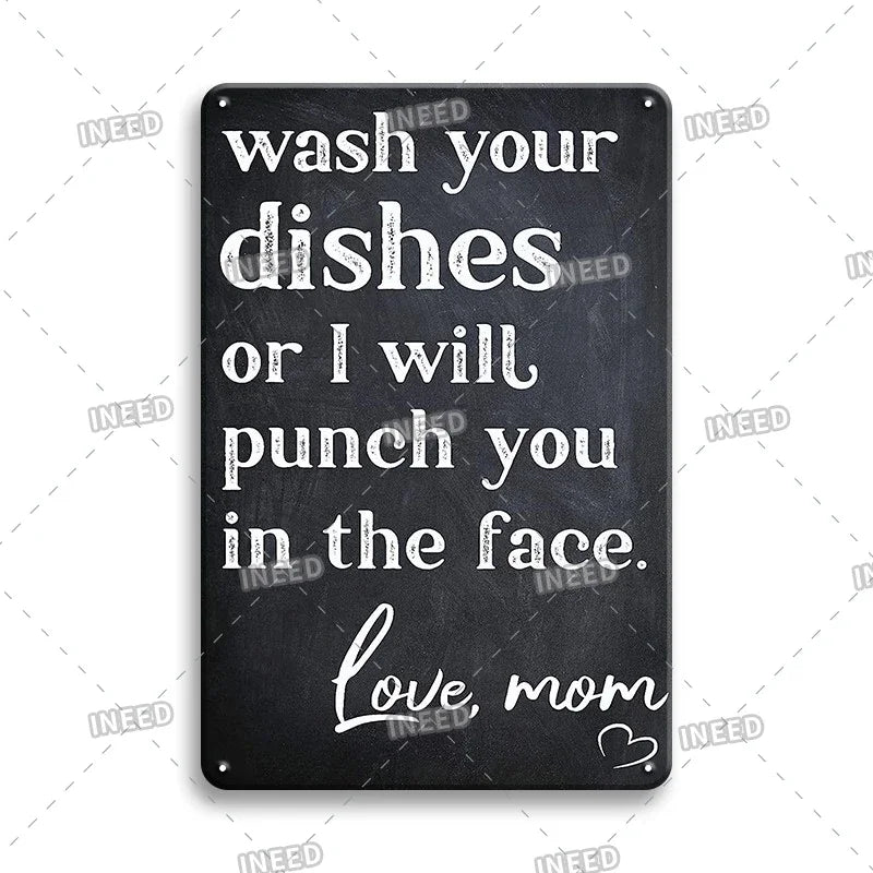 Funny Quote Tin Sign, Garage Wall Plaque, Humorous Metal Sign for Man Cave Decor