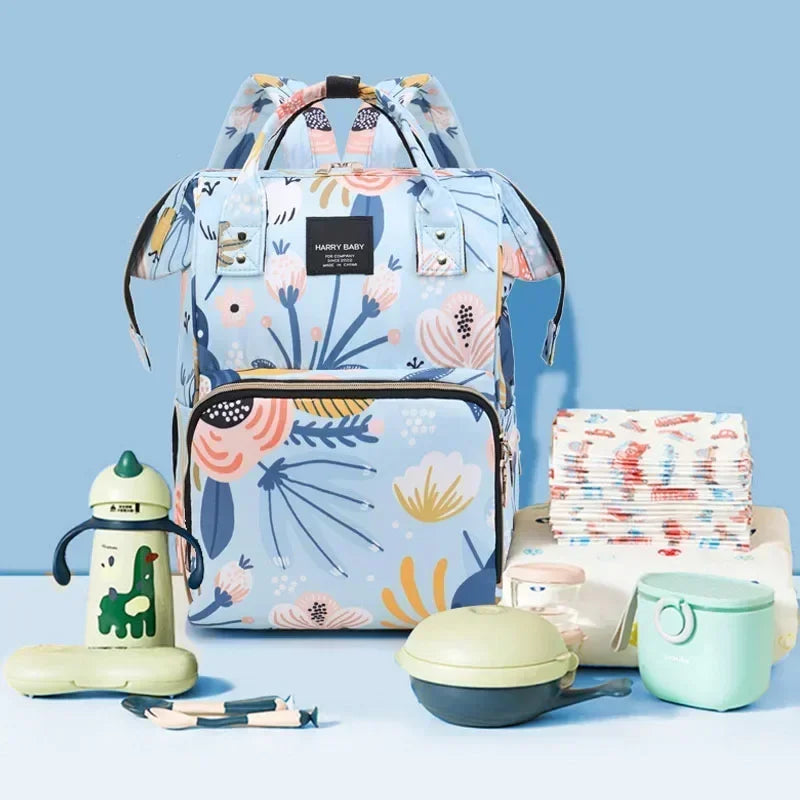 Multifunctional Waterproof Nappy Backpack - Large Capacity Diaper Bag for Mom