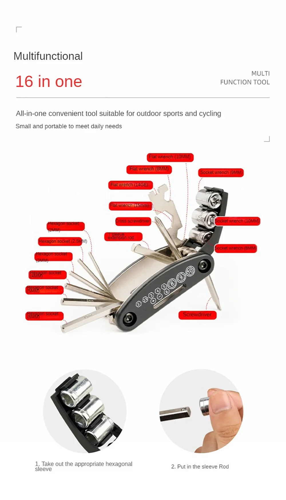 Motorcycle Tool Screwdriver repair Set Adventure Touring No Logo