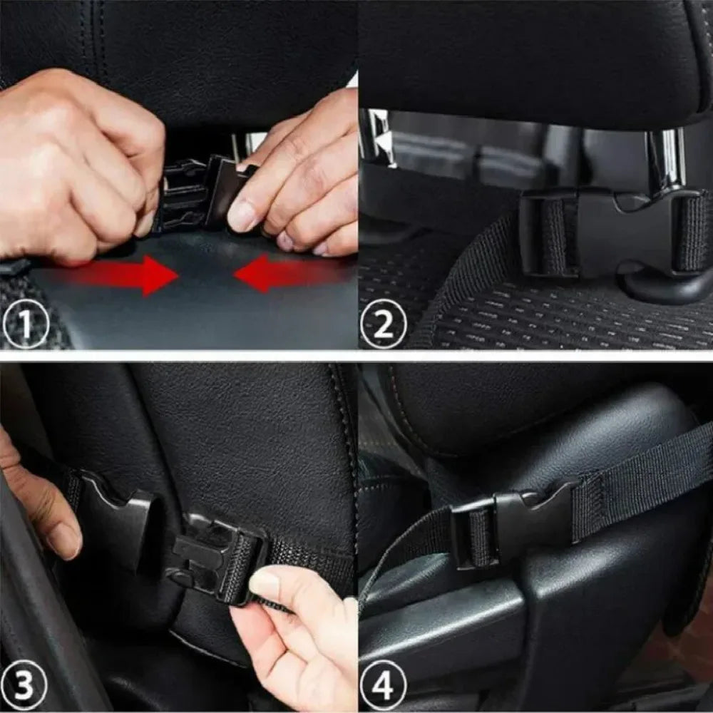 Car Seat Back Organizer w/ 9 Pockets & Tablet Holder – Kids Protector Mat