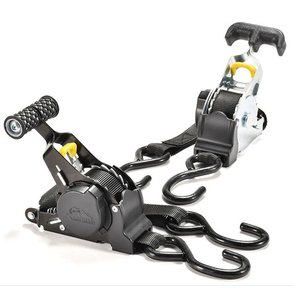 Retractable Ratchet Strap Auto Tie Down Load for Car Van Trailer Motorcycle