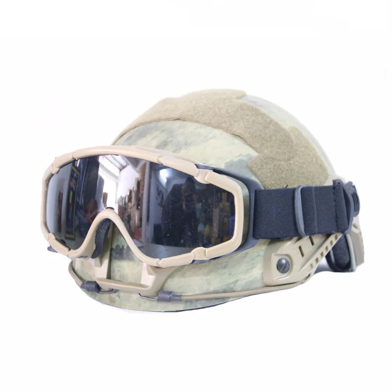 Airsoft Ballistic Goggles Hunting Helmet - Anti-Fog, Anti-Scratch Lens Paintball