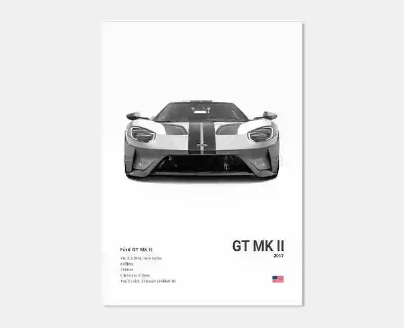 Pop Off Road Car Mancave Poster Luxury Supercar Canvas Wall Art MK1 RS GT500 GTR