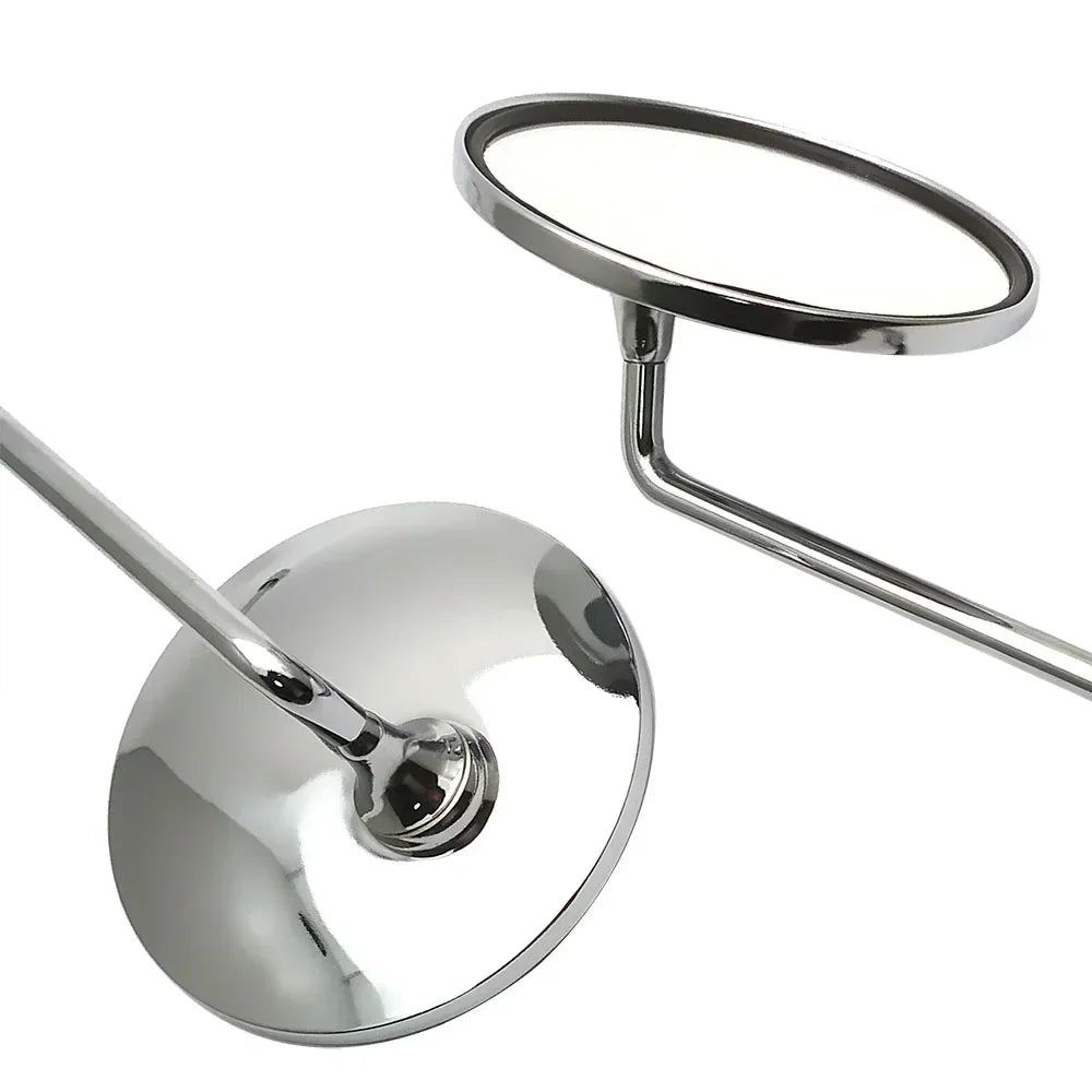 Chrome Motorcycle Scooter Mirrors Universal 8mm or 22mm 25mm Handlebar mounts