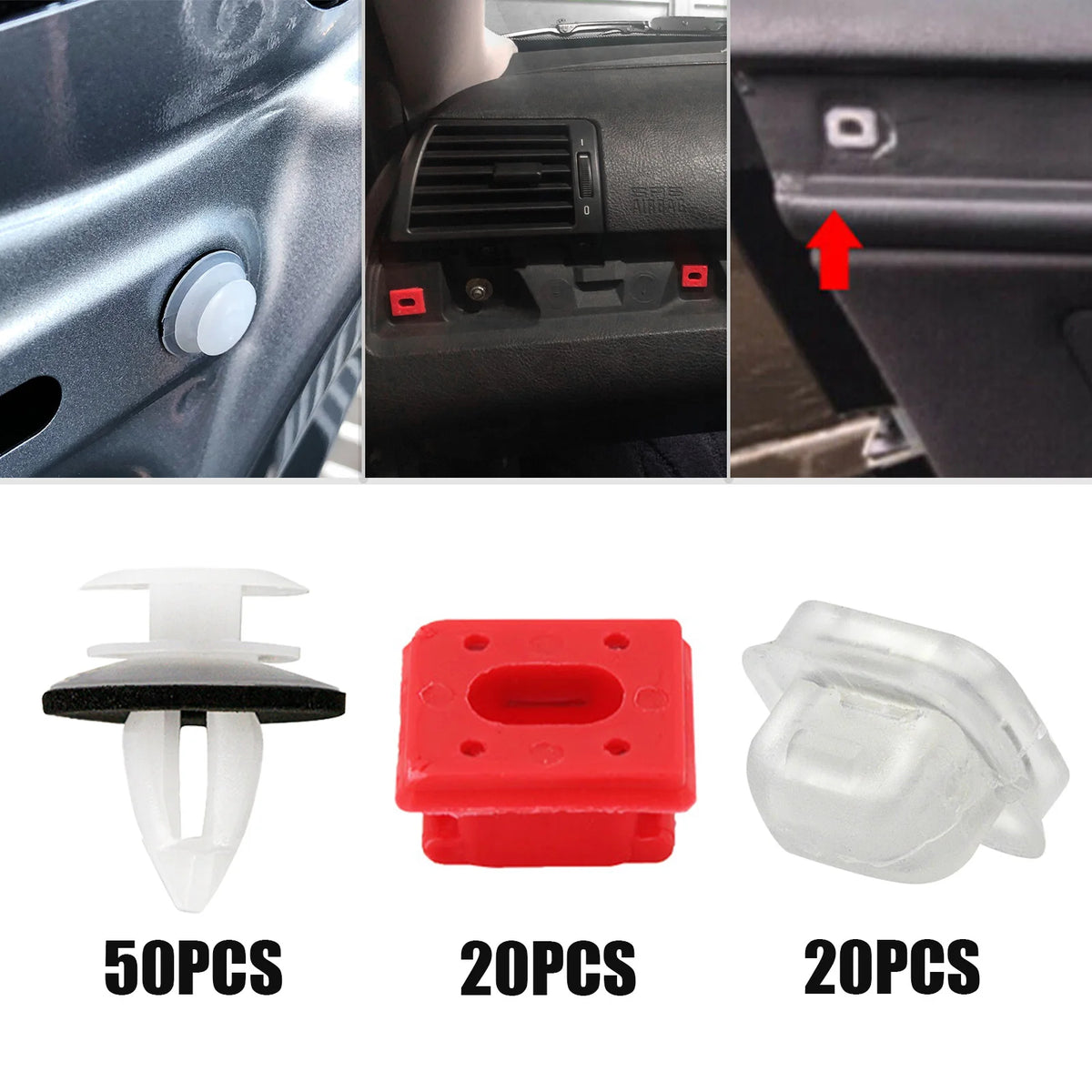 BMW Trim Panel Retainer Clips Set for  E46 E90 E91 E92 E93 X5 E53 Fasteners