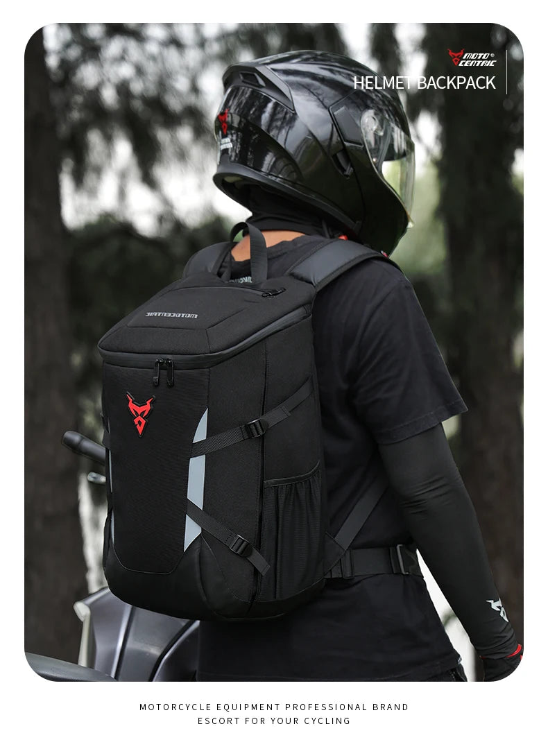 28L Motorcycle Backpack Waterproof Helmet Bag Travel Knapsack Touring luggage