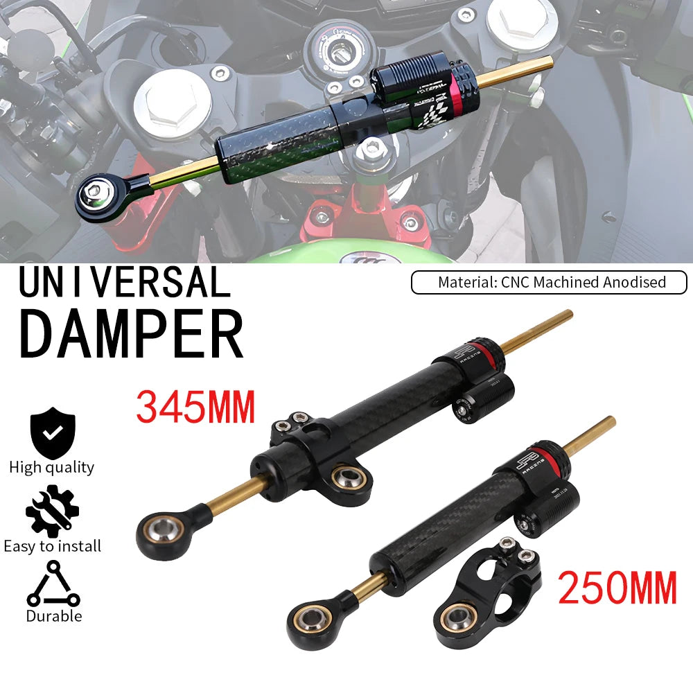 Motorcycle Adjustable Steering Damper 250 345mm Universal