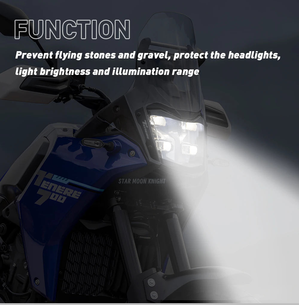 Headlight Protector Guard Cover for Yamaha Tenere 700 / Rally 2025 Onwards